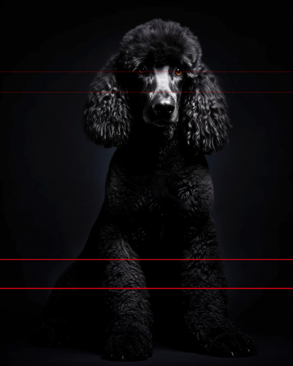 Standard Poodle Cinematic Black On Black